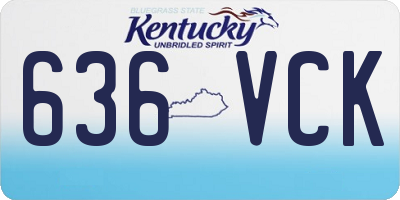 KY license plate 636VCK