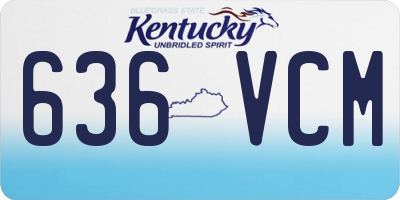 KY license plate 636VCM