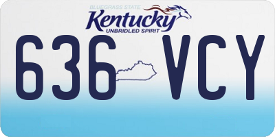 KY license plate 636VCY