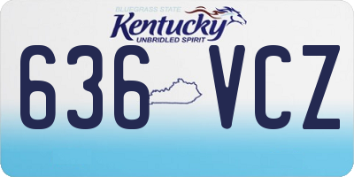 KY license plate 636VCZ
