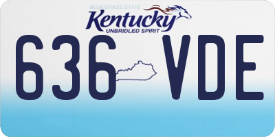 KY license plate 636VDE
