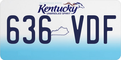 KY license plate 636VDF