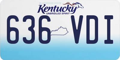 KY license plate 636VDI