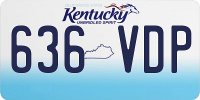 KY license plate 636VDP