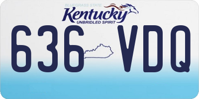 KY license plate 636VDQ