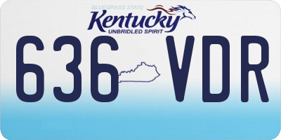 KY license plate 636VDR