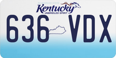 KY license plate 636VDX