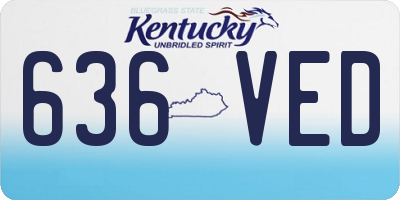 KY license plate 636VED
