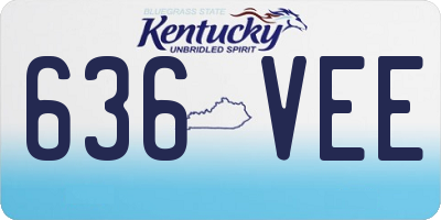 KY license plate 636VEE
