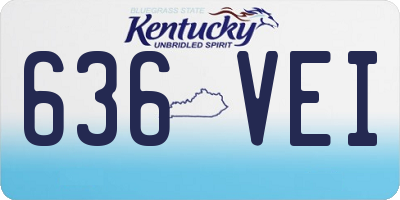 KY license plate 636VEI