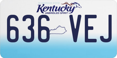 KY license plate 636VEJ