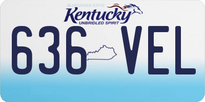 KY license plate 636VEL
