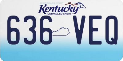 KY license plate 636VEQ