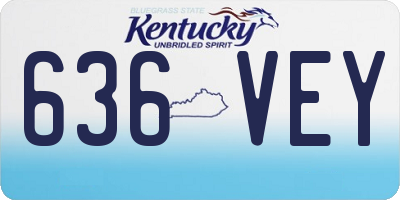 KY license plate 636VEY