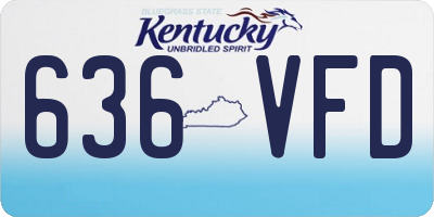 KY license plate 636VFD