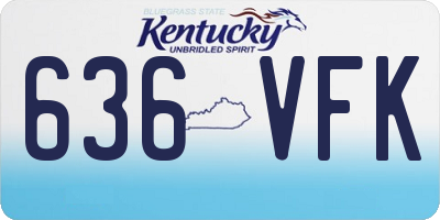 KY license plate 636VFK