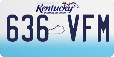 KY license plate 636VFM