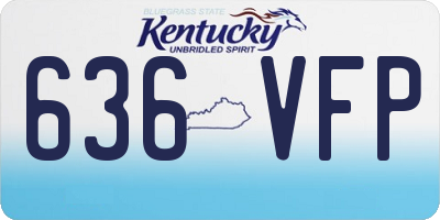 KY license plate 636VFP