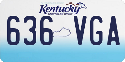 KY license plate 636VGA