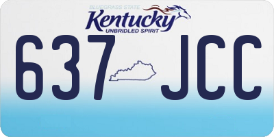 KY license plate 637JCC