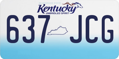 KY license plate 637JCG