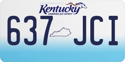 KY license plate 637JCI