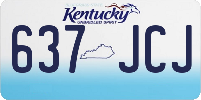 KY license plate 637JCJ