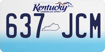 KY license plate 637JCM