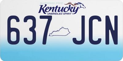 KY license plate 637JCN