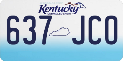 KY license plate 637JCO