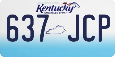 KY license plate 637JCP