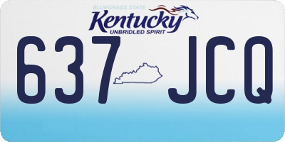 KY license plate 637JCQ