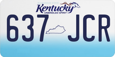 KY license plate 637JCR