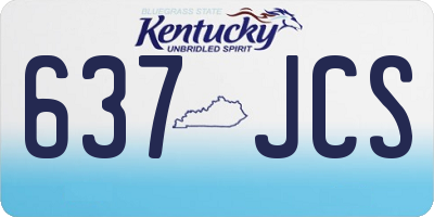 KY license plate 637JCS