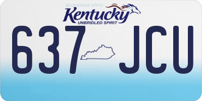 KY license plate 637JCU