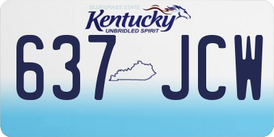 KY license plate 637JCW
