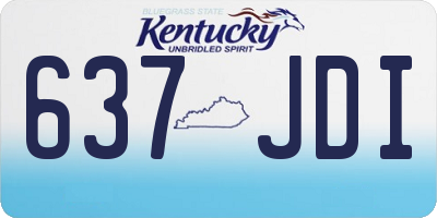 KY license plate 637JDI