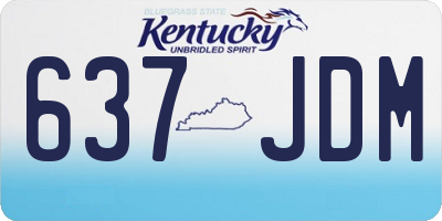 KY license plate 637JDM