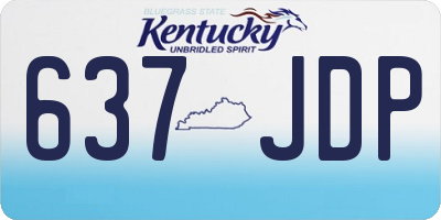 KY license plate 637JDP