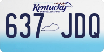 KY license plate 637JDQ