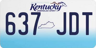 KY license plate 637JDT