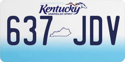 KY license plate 637JDV