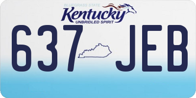 KY license plate 637JEB