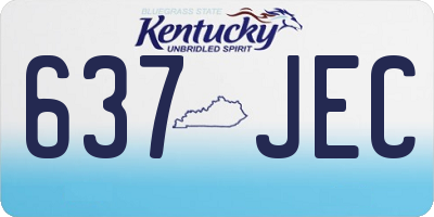KY license plate 637JEC