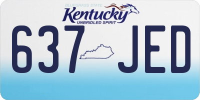 KY license plate 637JED