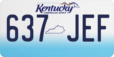 KY license plate 637JEF