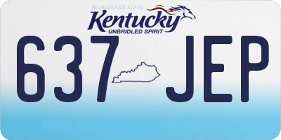 KY license plate 637JEP