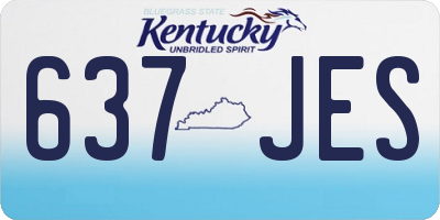 KY license plate 637JES