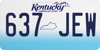 KY license plate 637JEW