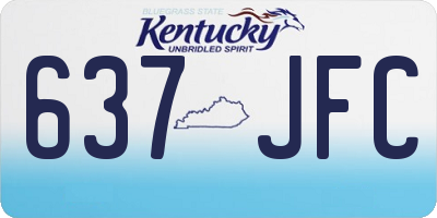 KY license plate 637JFC